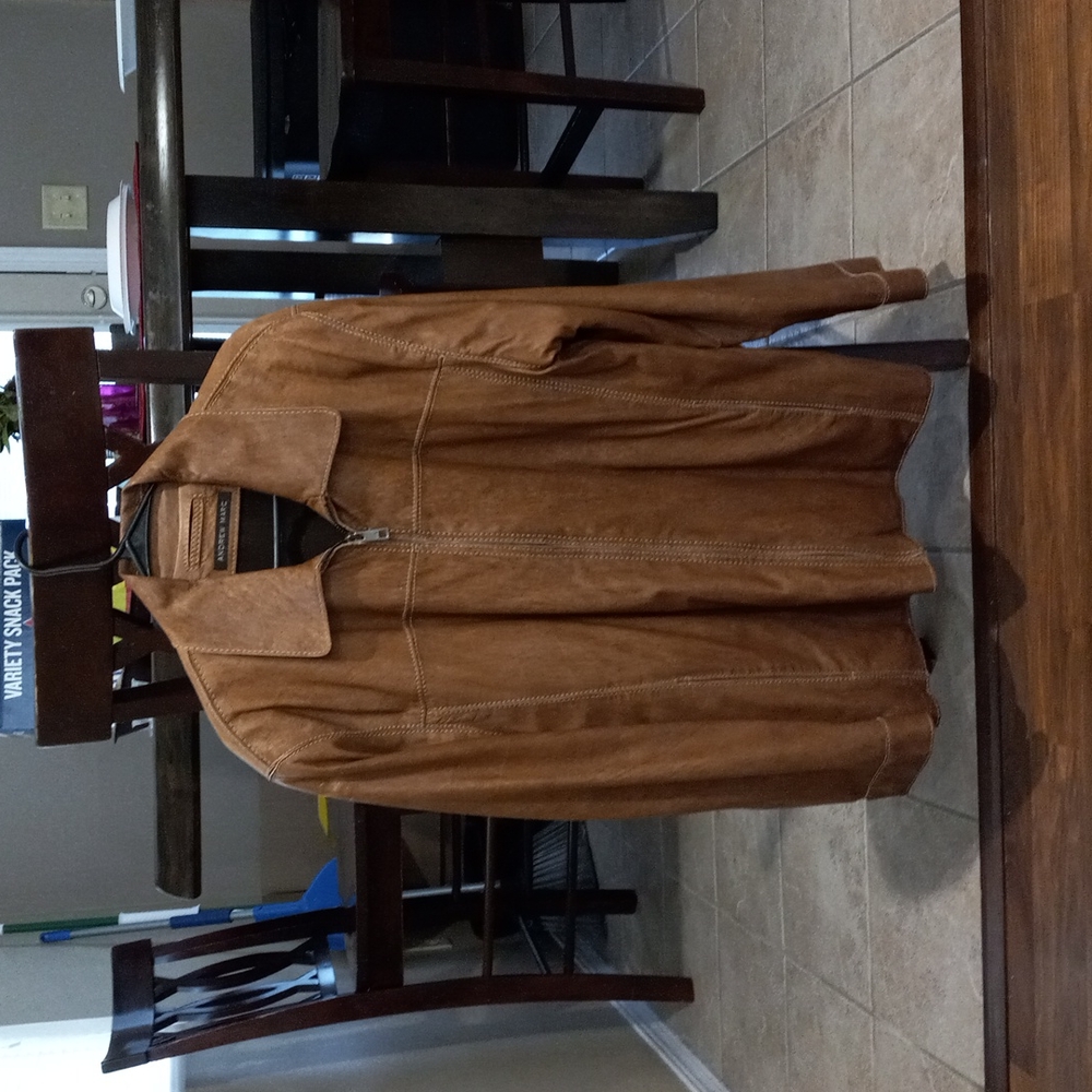 Light brown Andrew Marc leather jacket